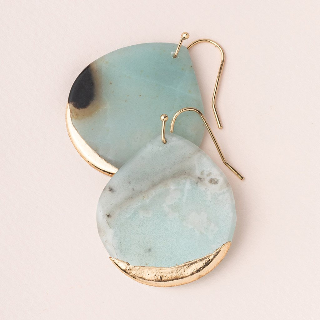Stone Dipped Teardrop Earring