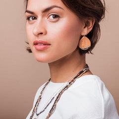 Stone Dipped Teardrop Earring