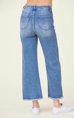 High Rise Crop Wideleg Jean