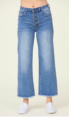 High Rise Crop Wideleg Jean